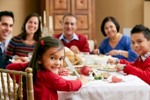 Christmas dinner with family